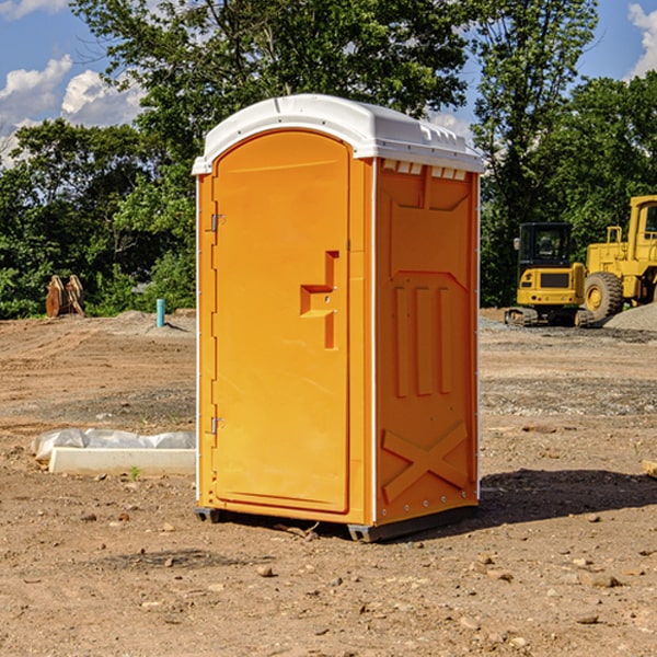 how often are the portable restrooms cleaned and serviced during a rental period in Pierpont South Dakota